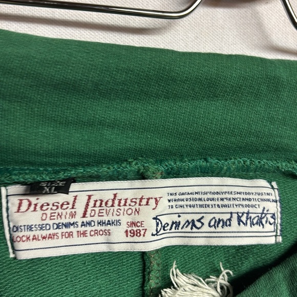 Diesel Industry Men’s Sweatpants Green Size XL - Picture 2 of 9